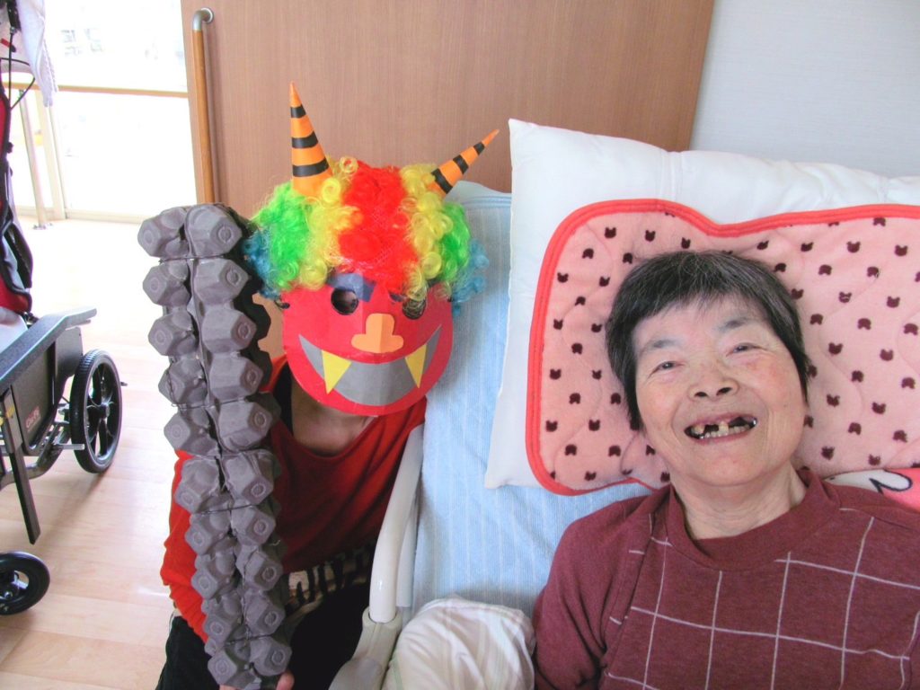 2024年2月節分 鬼さんと記念撮影